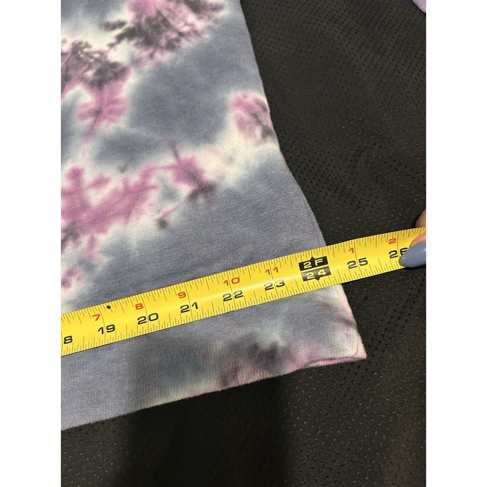 Urban Rebel Cropped Tie Dye Sweatshirt Sz L Oversized Blue Cotton Blend Trendy - Picture 11 of 14